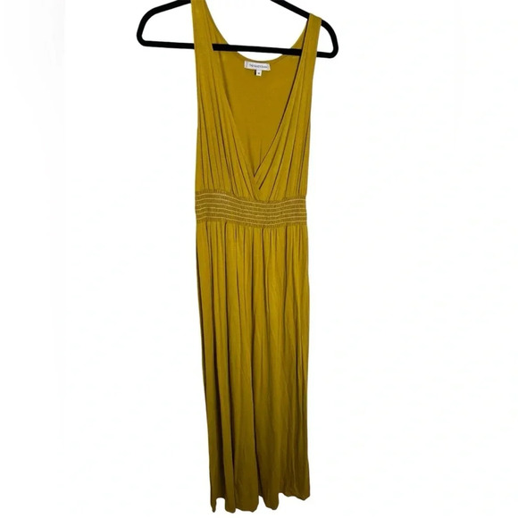 The Vanity Room Mustard Sleeveless Maxi Dress Size Medium - Picture 1 of 5